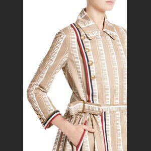 Piano print trench coat